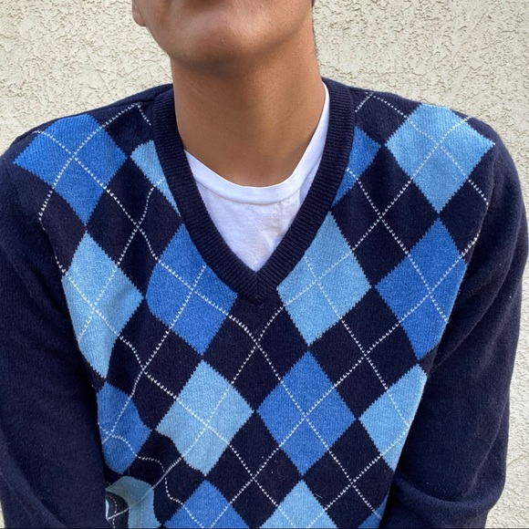 vintage argyle sweater - Picture 3 of 7